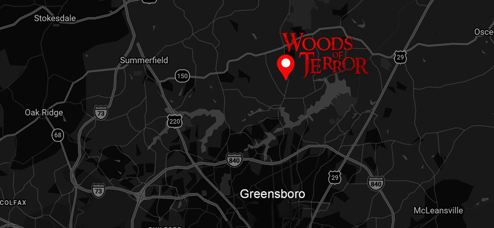 Get Directions to Woods of Terror in Greensboro NC